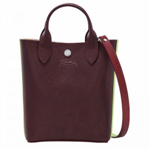 Longchamp ÉPURE XS Tote bag - Leather Burgundy USA | 10269HFH009