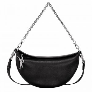 Longchamp Smile S Crossbody bag - Leather Black USA | 10224HDS001