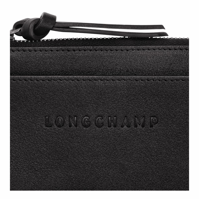 Longchamp 3D Card holder - Leather Black USA | 30034HCV001-