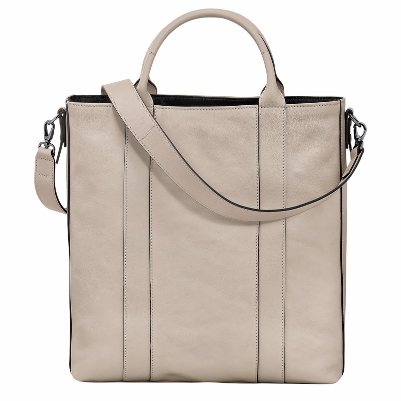 Longchamp 3D L Tote bag - Leather Grey USA | 20052HCV299