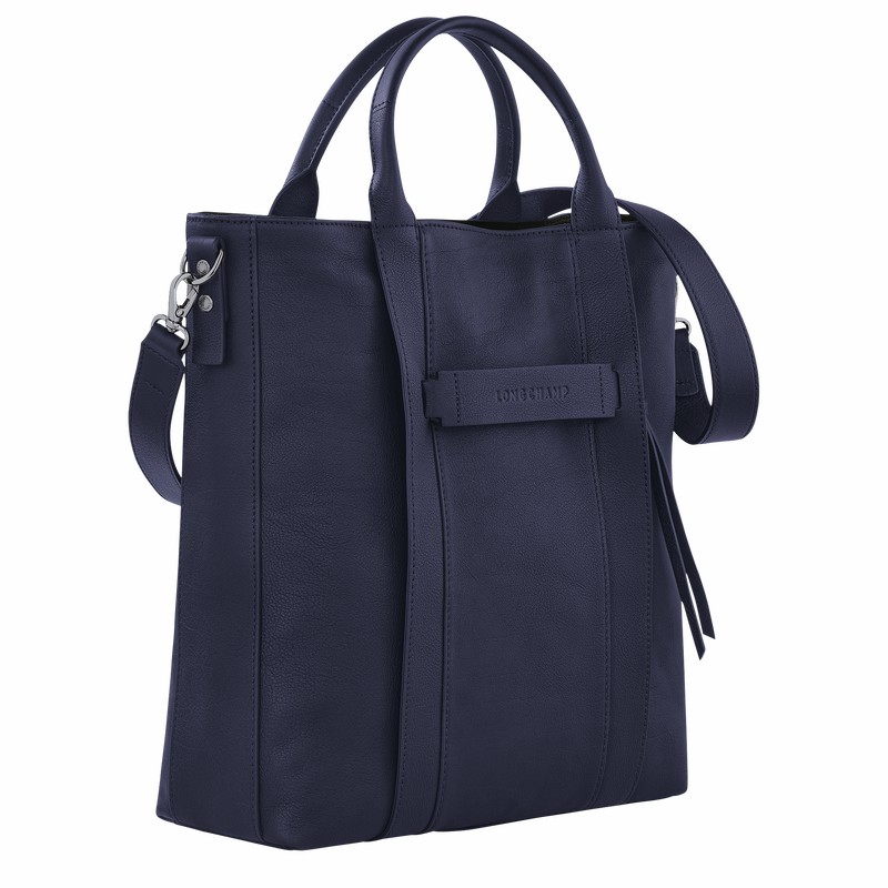 Longchamp 3D L Tote bag - Leather Navy USA | 20052HCV645