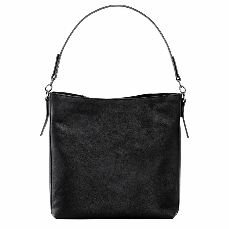 Longchamp 3D M Hobo bag - Leather Black USA | 10225HCV001