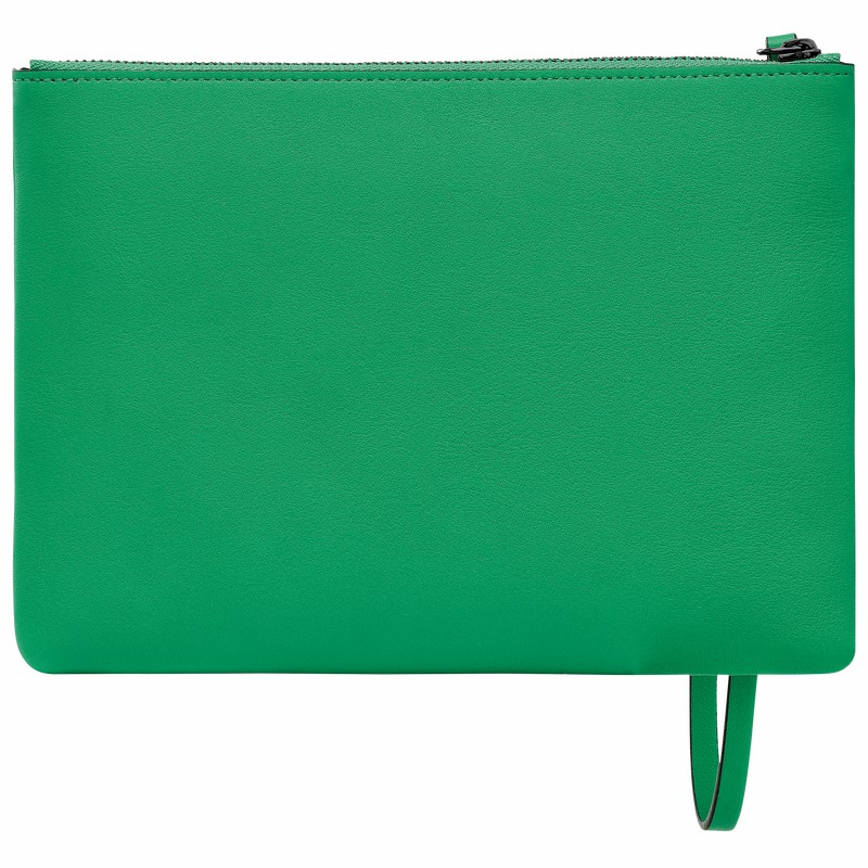 Longchamp 3D Pouch - Leather Green USA | 30032HCV129-