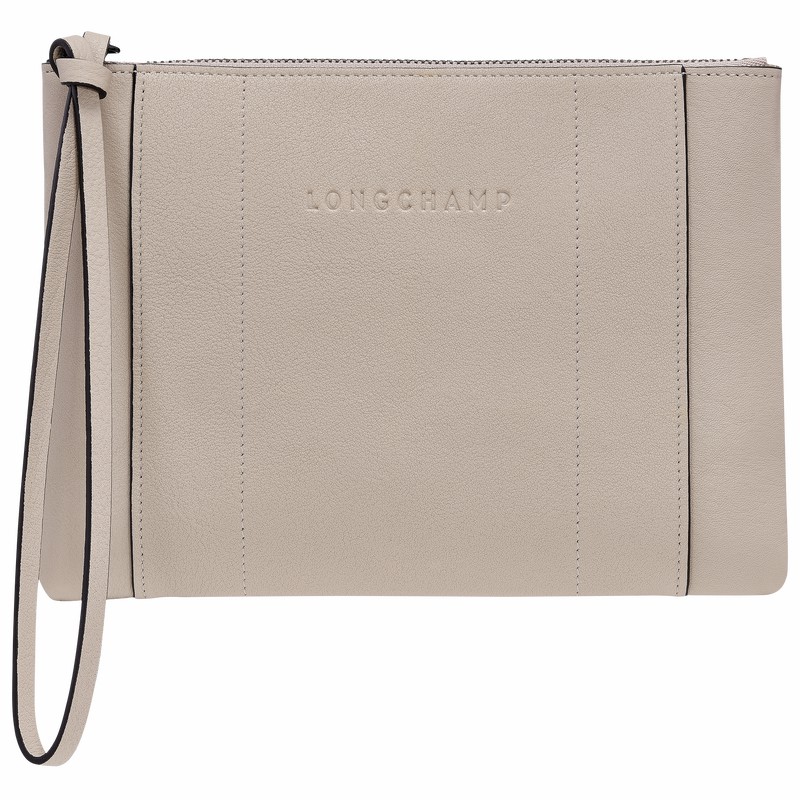 Longchamp 3D Pouch - Leather Grey USA | 30032HCV299-