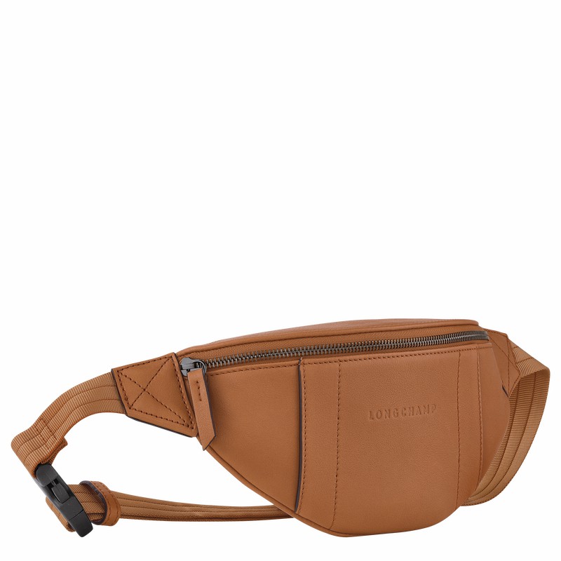 Longchamp 3D S Belt bag - Leather Beige USA | 20054HCV016