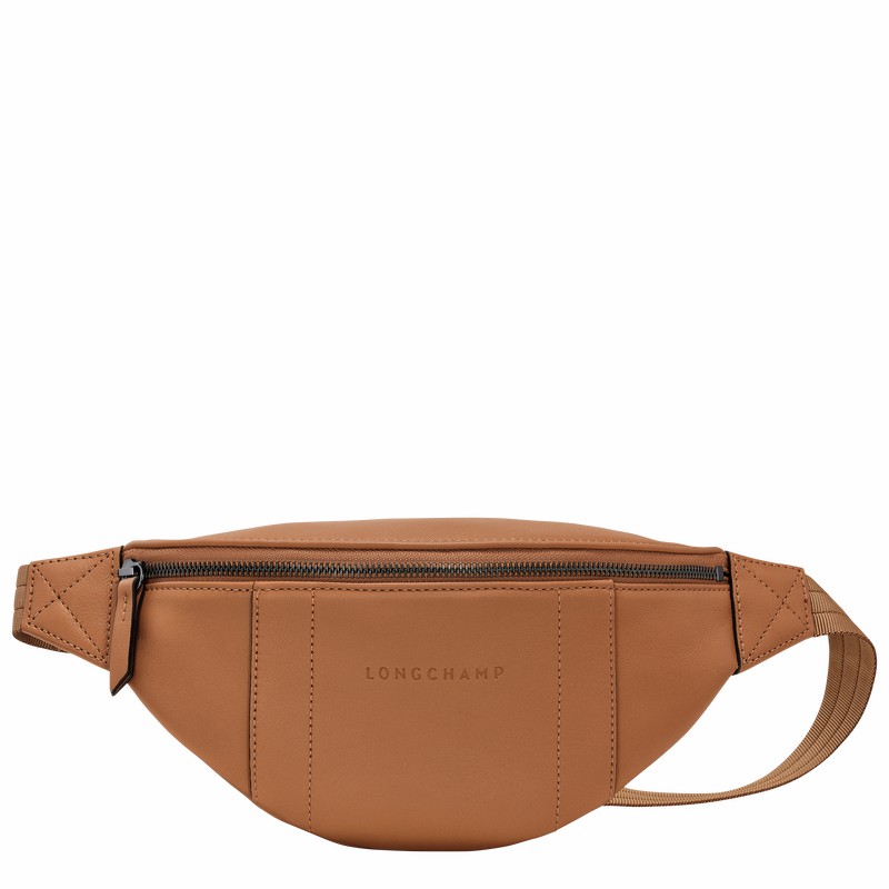 Longchamp 3D S Belt bag - Leather Beige USA | 20054HCV016