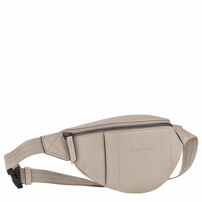 Longchamp 3D S Belt bag - Leather Grey USA | 20054HCV299