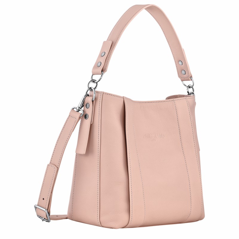 Longchamp 3D S Crossbody bag - Leather Beige USA | 10215HFA542