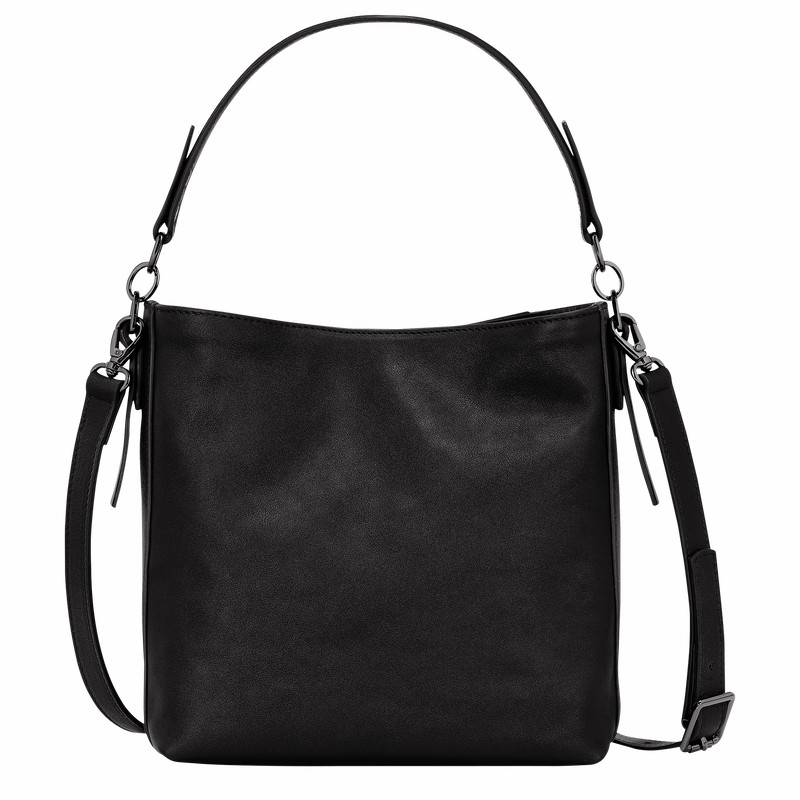 Longchamp 3D S Crossbody bag - Leather Black USA | 10215HCV001