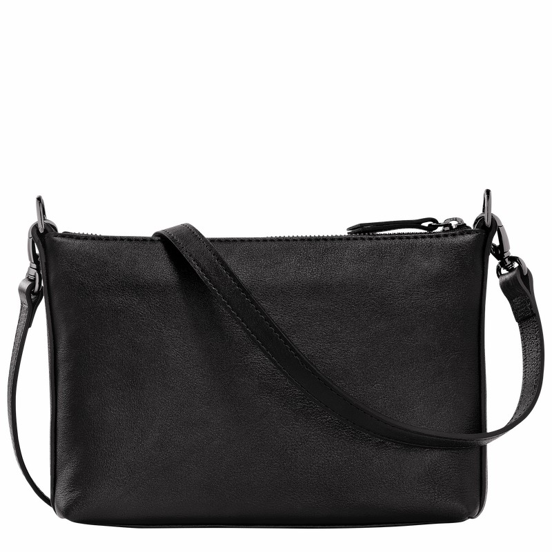 Longchamp 3D S Crossbody bag - Leather Black USA | 10199HCV001