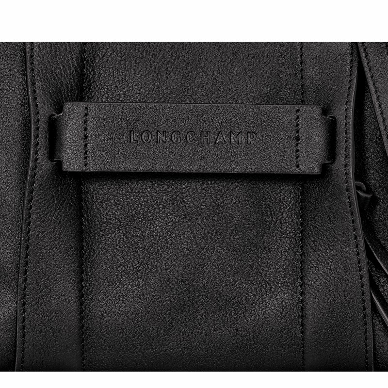 Longchamp 3D S Crossbody bag - Leather Black USA | 10199HCV001