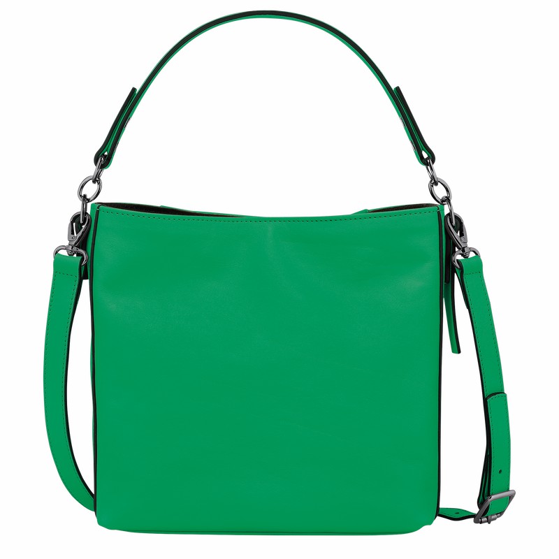 Longchamp 3D S Crossbody bag - Leather Green USA | 10215HCV129