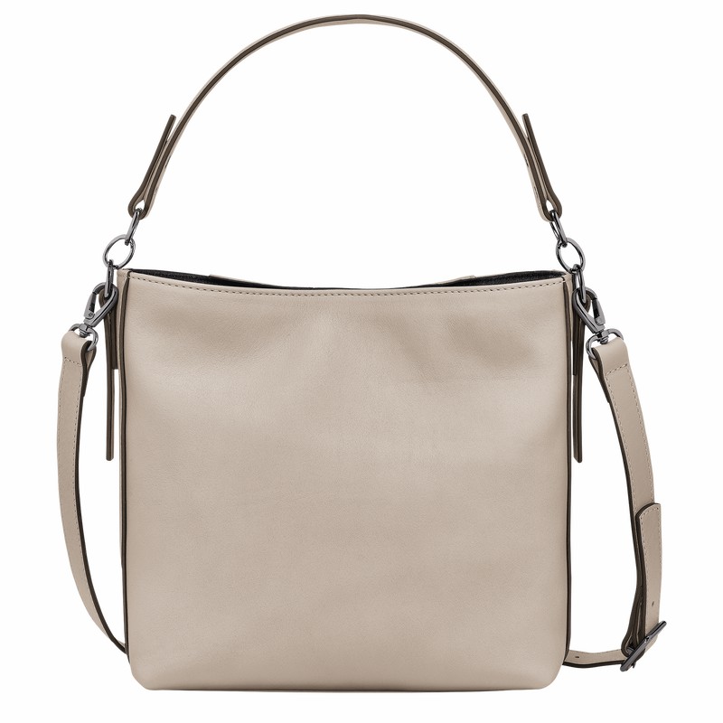 Longchamp 3D S Crossbody bag - Leather Grey USA | 10215HCV299