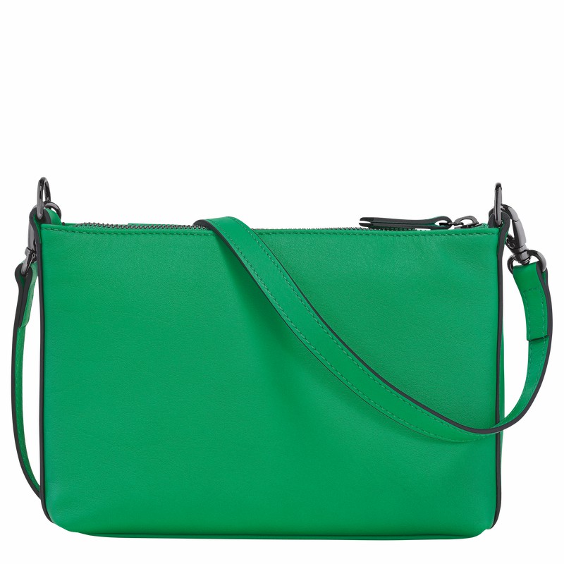 Longchamp 3D S Crossbody bag - Leather Green USA | 10199HCV129