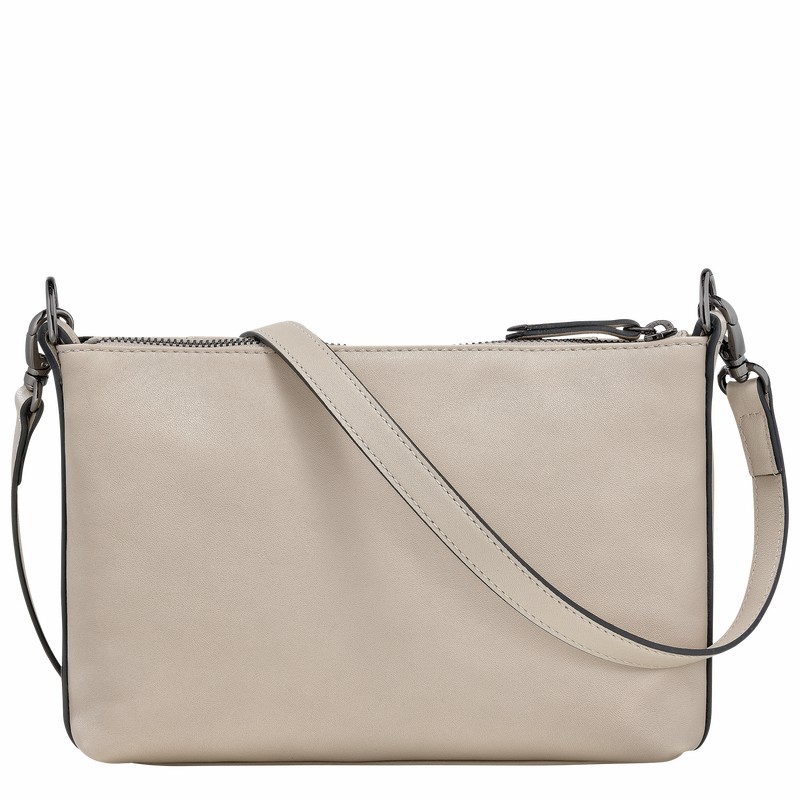 Longchamp 3D S Crossbody bag - Leather Grey USA | 10199HCV299