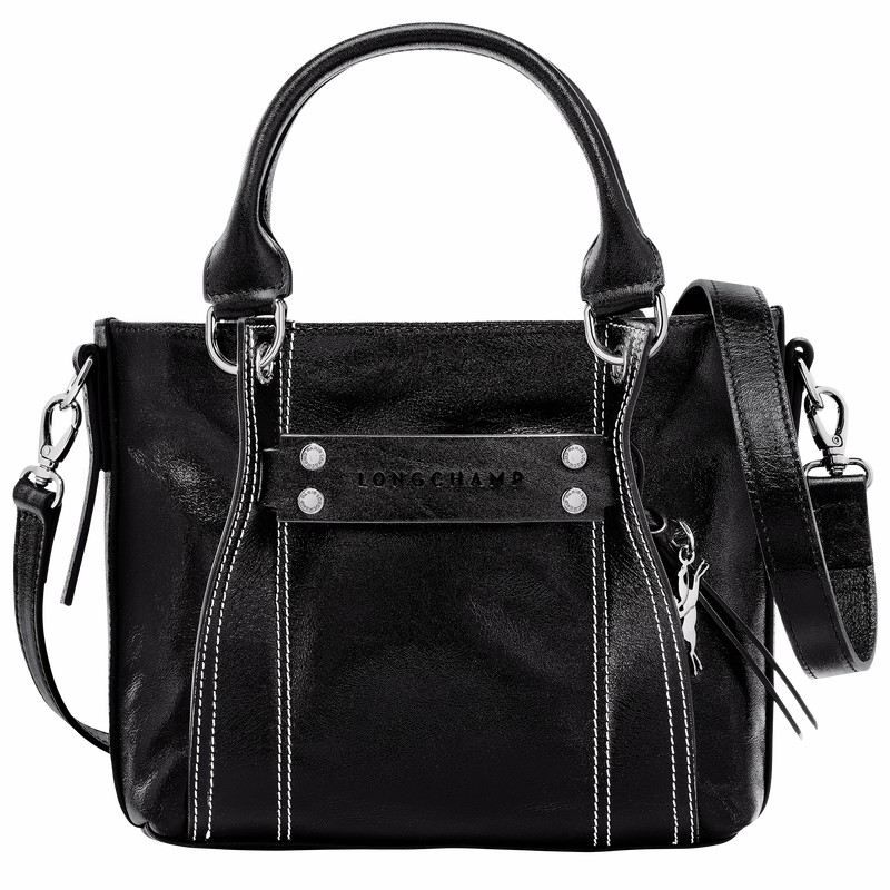 Longchamp 3D S Handbag - Leather Bag Black | 10197HEX001