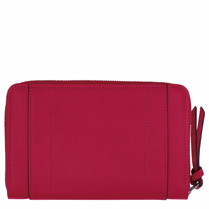 Longchamp 3D Wallet - Leather Fuchsia USA | L3622HCVJ13