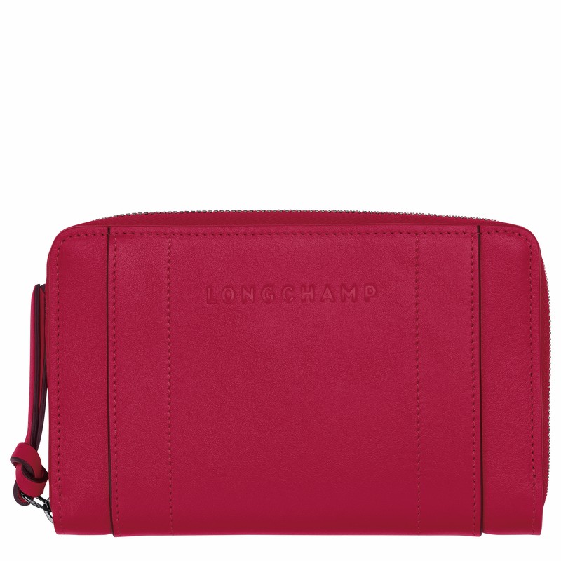 Longchamp 3D Wallet - Leather Fuchsia USA | L3622HCVJ13