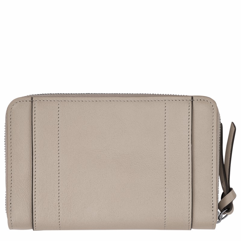 Longchamp 3D Wallet - Leather Grey USA | L3622HCV299