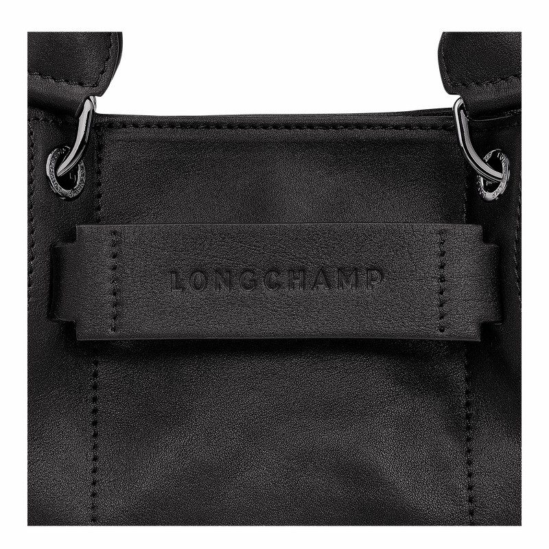 Longchamp 3D XS Handbag - Leather Bag Black | 10254HCV001