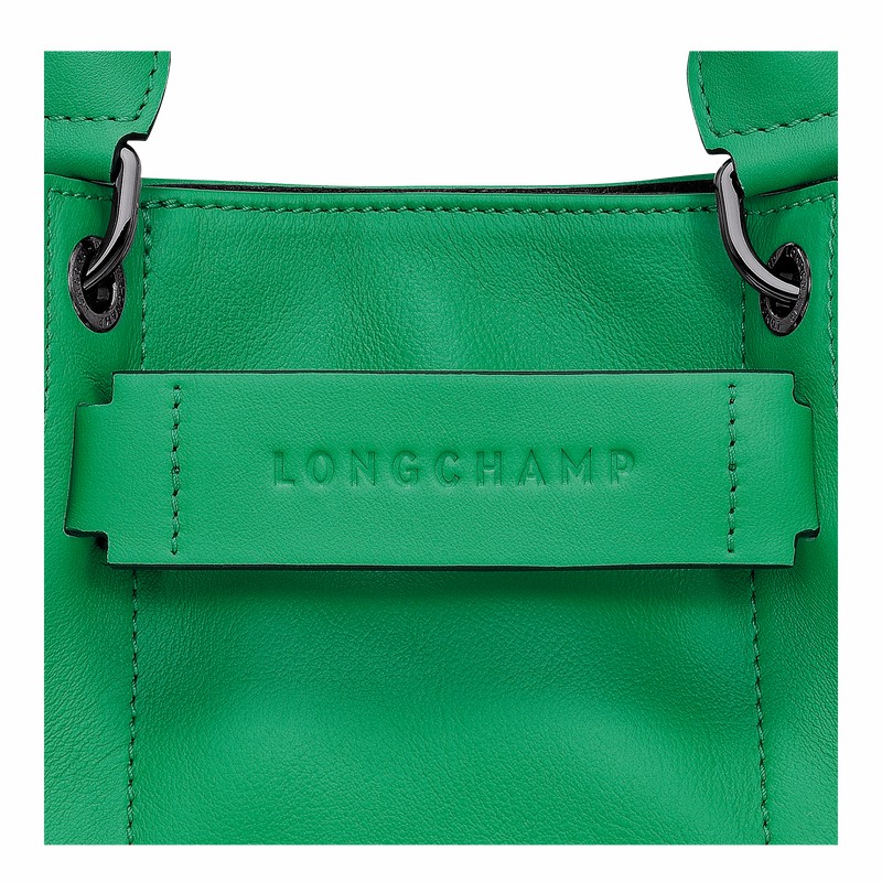 Longchamp 3D XS Handbag - Leather Green USA | 10254HCV129