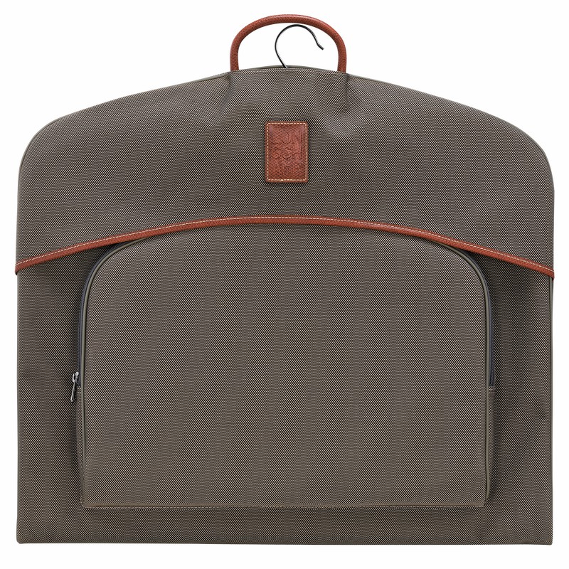 Longchamp Boxford Garment cover - Recycled canvas Brown USA | L1347080042