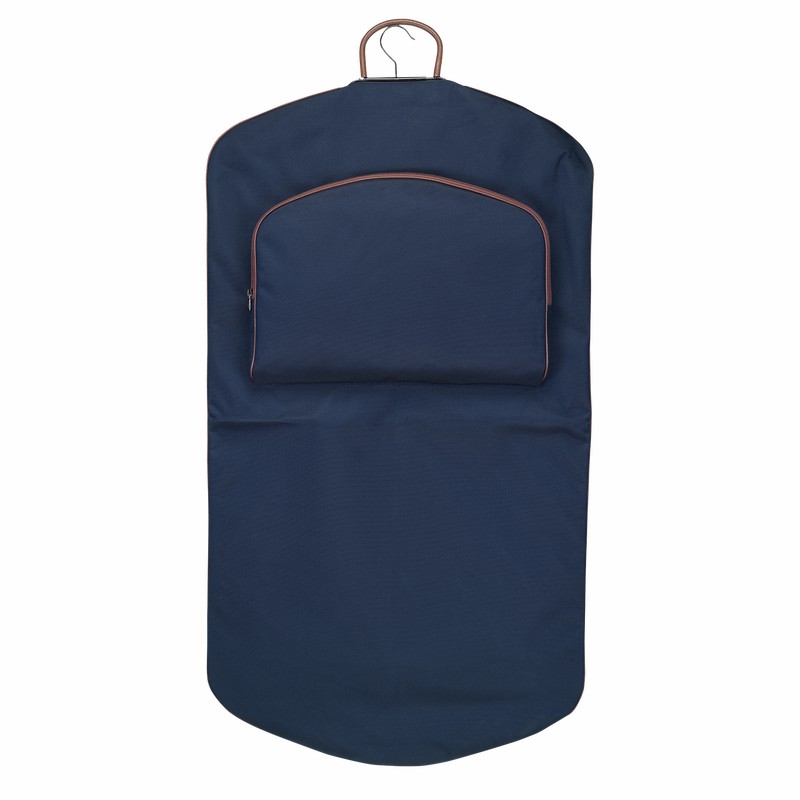 Longchamp Boxford Garment cover - Recycled canvas Blue USA | L1347080127