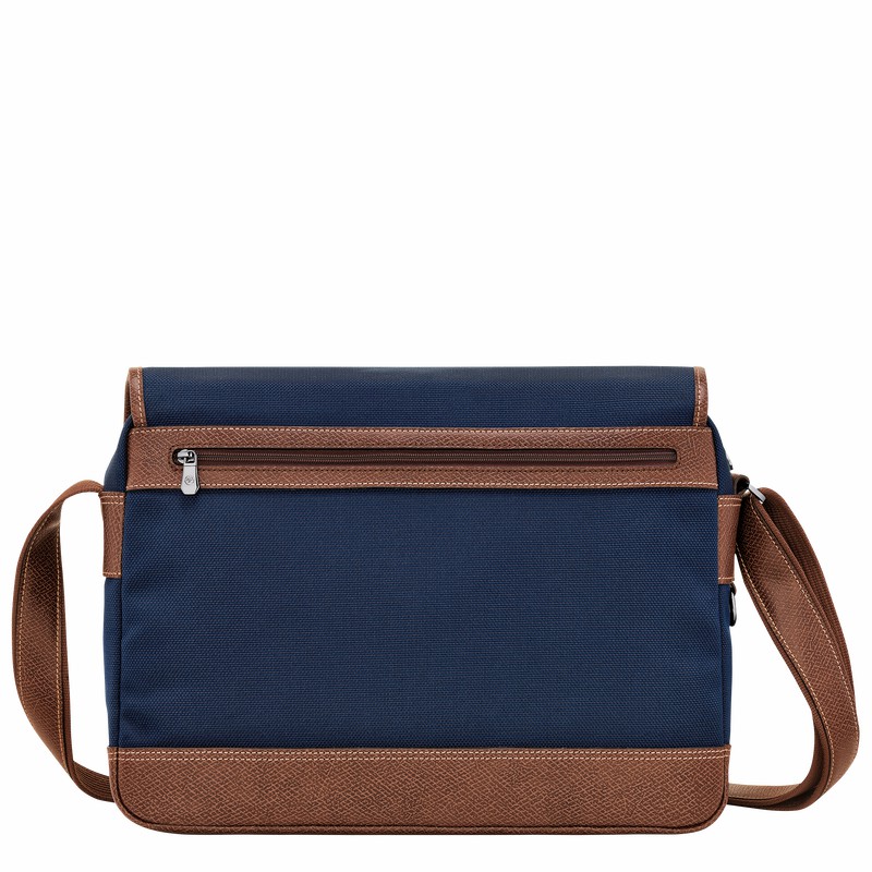 Longchamp Boxford L Crossbody bag - Recycled canvas Blue USA | L2824080127