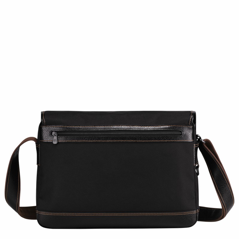 Longchamp Boxford L Crossbody bag - Recycled canvas Black USA | L2824080001