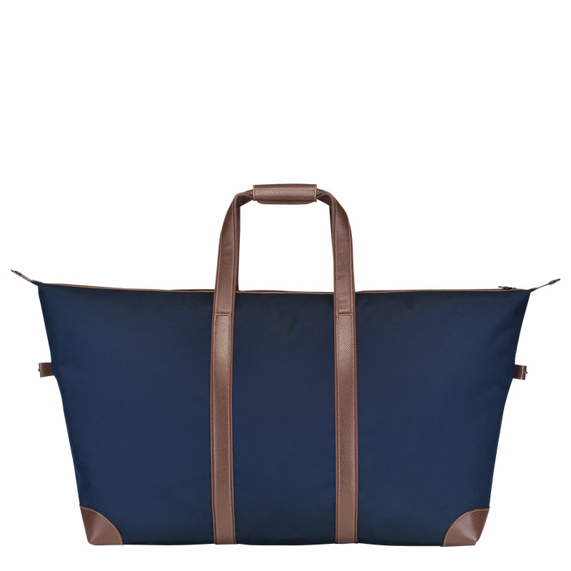 Longchamp Boxford L Travel bag - Recycled canvas Blue USA | L1223080127-