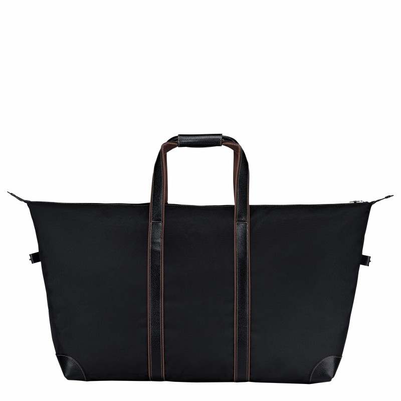 Longchamp Boxford L Travel bag - Recycled canvas Black USA | L1223080001-