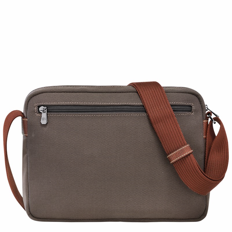 Longchamp Boxford M Camera bag - Recycled canvas Brown USA | 20053080042