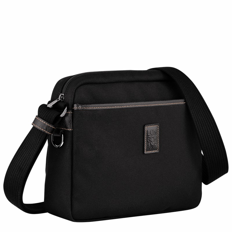 Longchamp Boxford M Camera bag - Recycled canvas Black USA | 20053080001