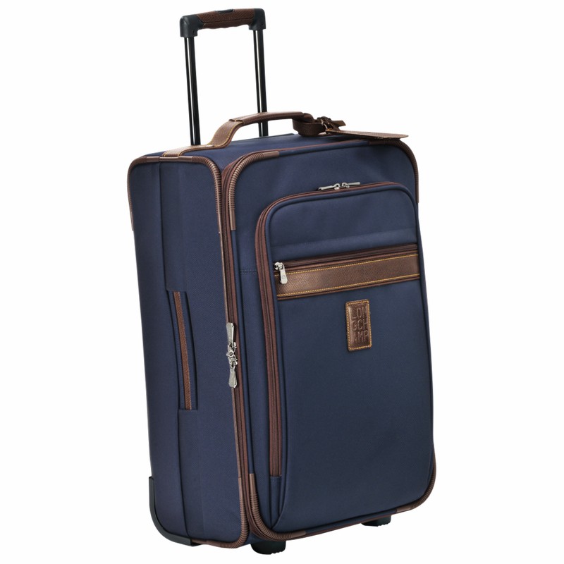 Longchamp Boxford M Suitcase - Recycled canvas Blue USA | L1429080127-