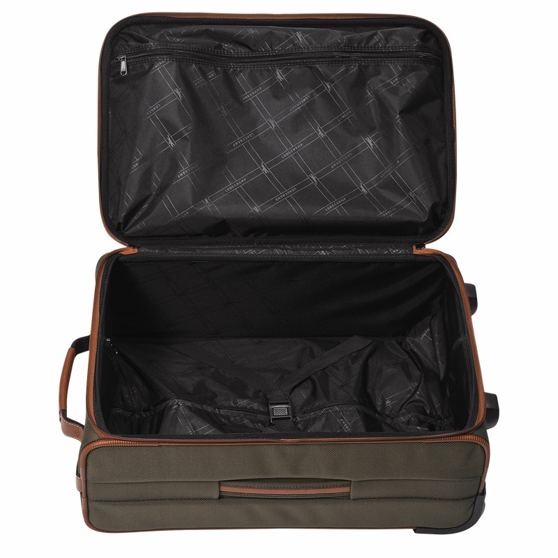 Longchamp Boxford M Suitcase - Recycled canvas Brown USA | L1429080042