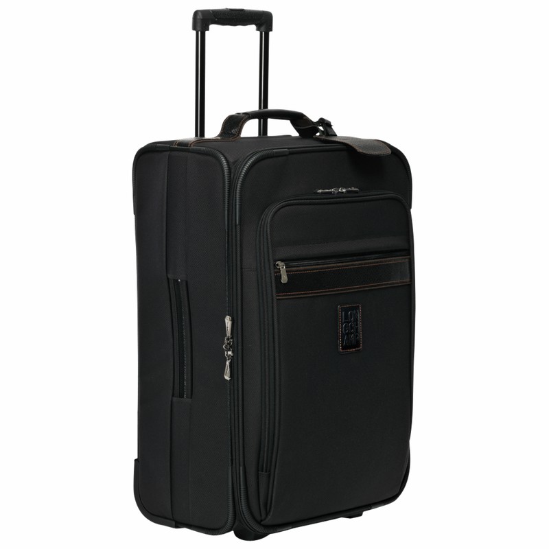 Longchamp Boxford M Suitcase - Recycled canvas Black USA | L1429080001