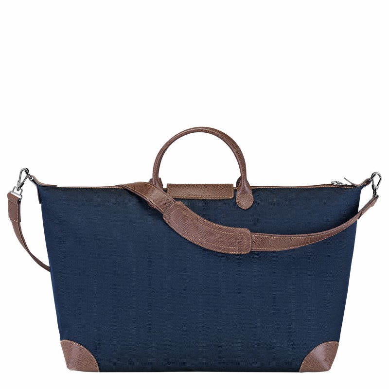 Longchamp Boxford M Travel bag - Recycled canvas Blue USA | L1625080127-