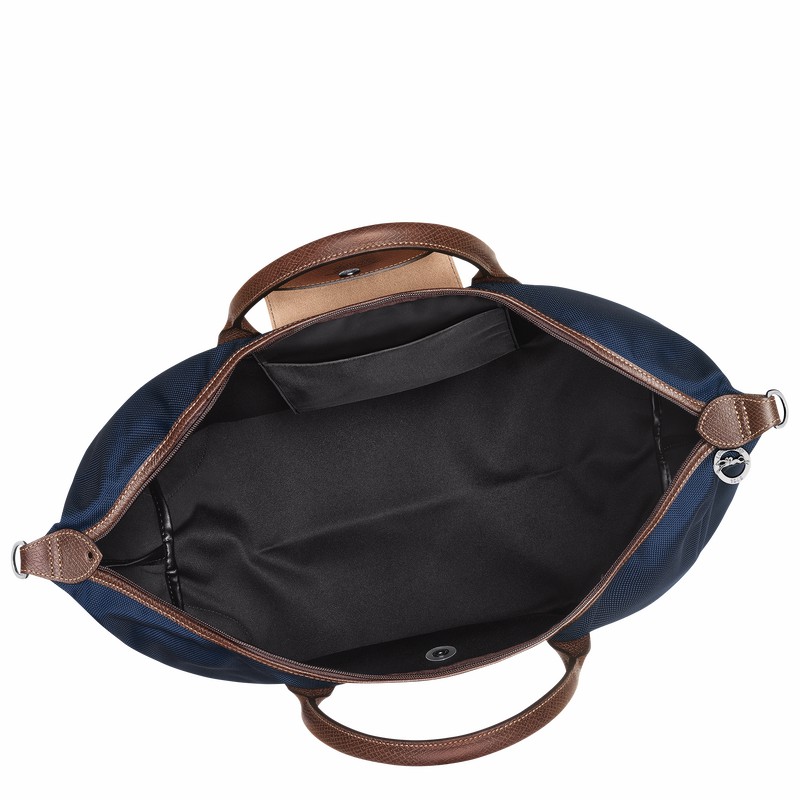 Longchamp Boxford M Travel bag - Recycled canvas Blue USA | L1625080127-