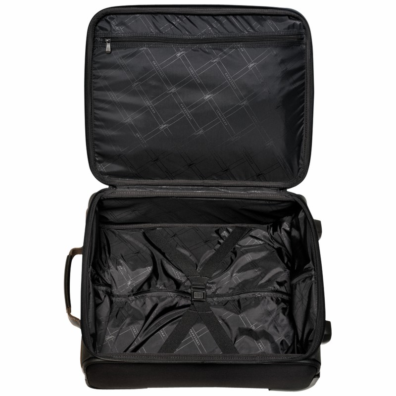 Longchamp Boxford S Suitcase - Recycled canvas Black USA | L1422080001-