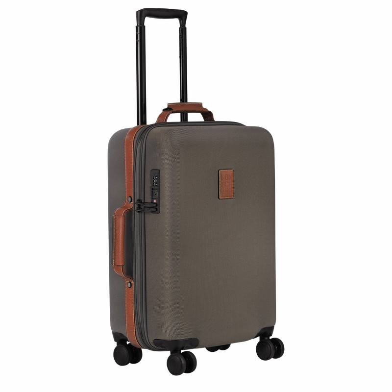 Longchamp Boxford S Suitcase - Recycled canvas Brown USA | 24017080042-