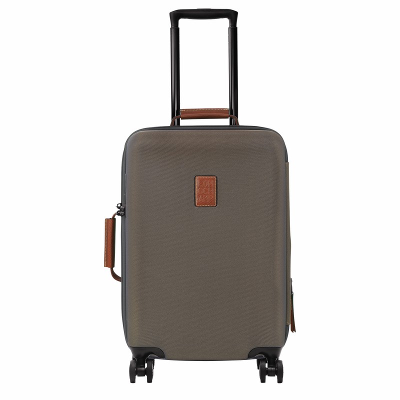 Longchamp Boxford S Suitcase - Recycled canvas Brown USA | 24017080042-