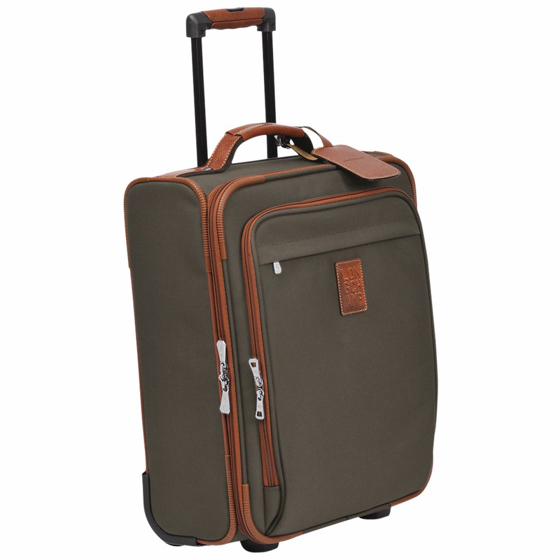 Longchamp Boxford S Suitcase - Recycled canvas Brown USA | L1422080042-