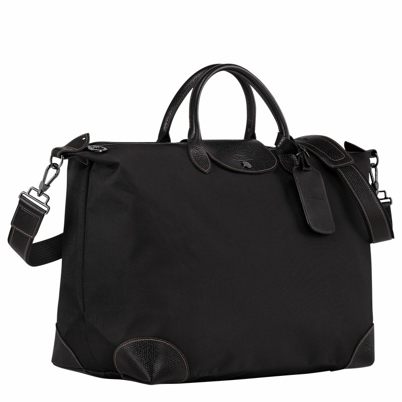 Longchamp Boxford S Travel bag - Recycled canvas Black USA | L1624080001-