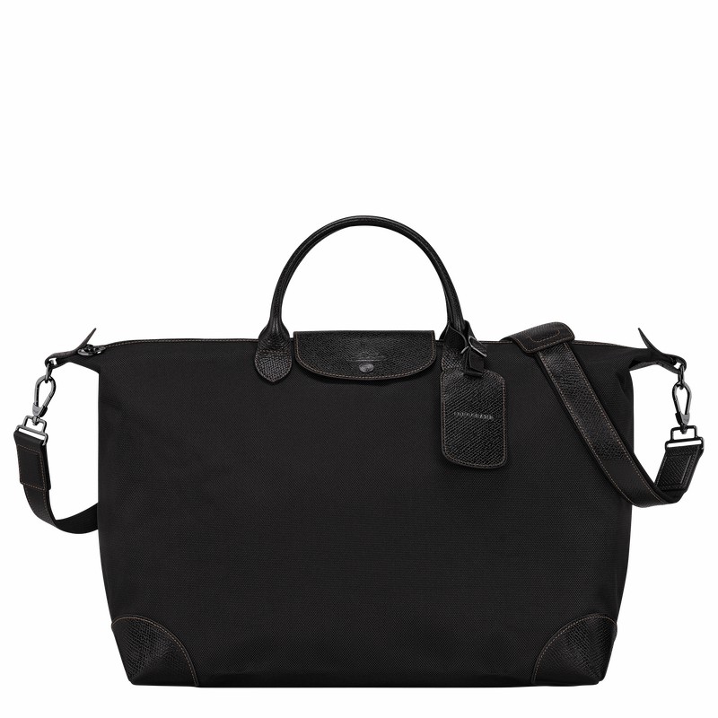 Longchamp Boxford S Travel bag - Recycled canvas Black USA | L1624080001-