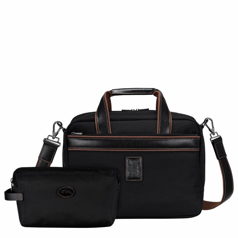 Longchamp Boxford S Travel bag - Recycled canvas Black USA | L1658080001-