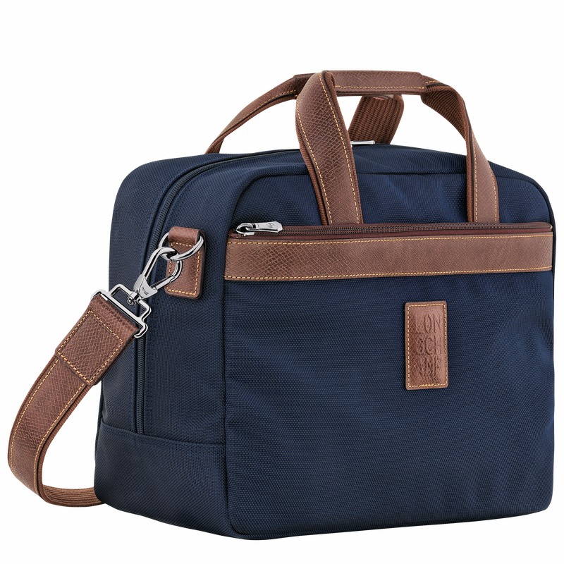 Longchamp Boxford S Travel bag - Recycled canvas Blue USA | L1658080127-