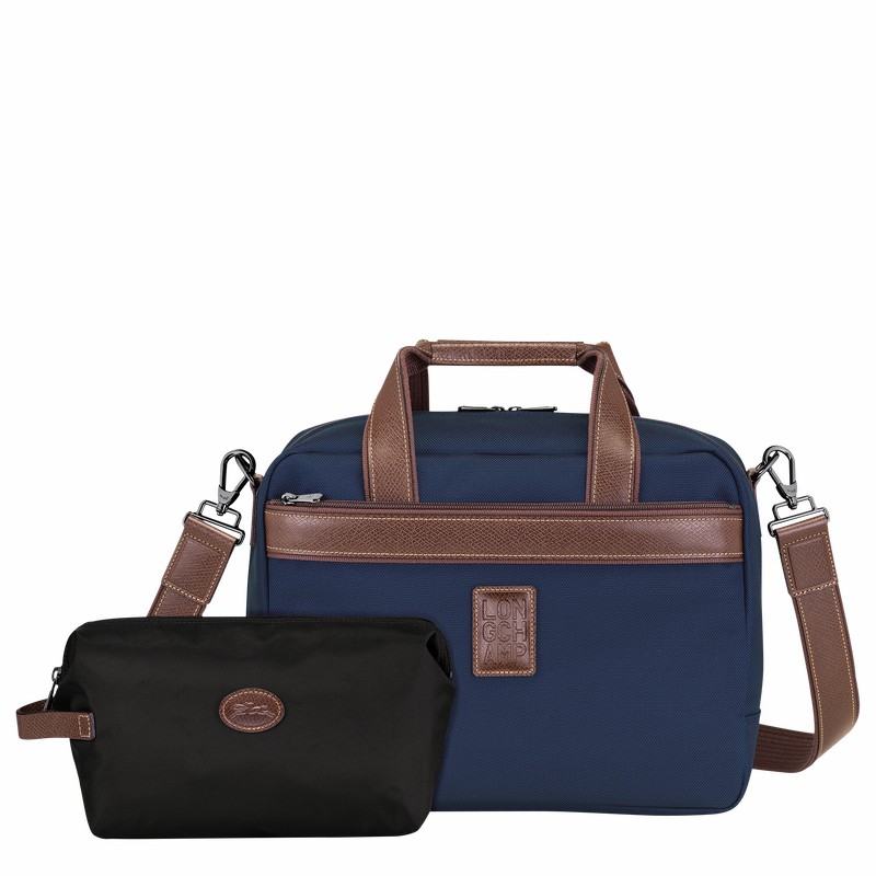 Longchamp Boxford S Travel bag - Recycled canvas Blue USA | L1658080127-