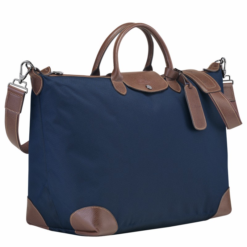 Longchamp Boxford S Travel bag - Recycled canvas Blue USA | L1624080127-