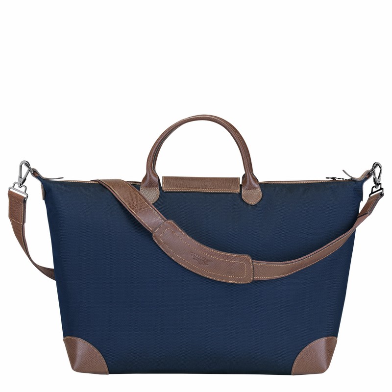 Longchamp Boxford S Travel bag - Recycled canvas Blue USA | L1624080127-