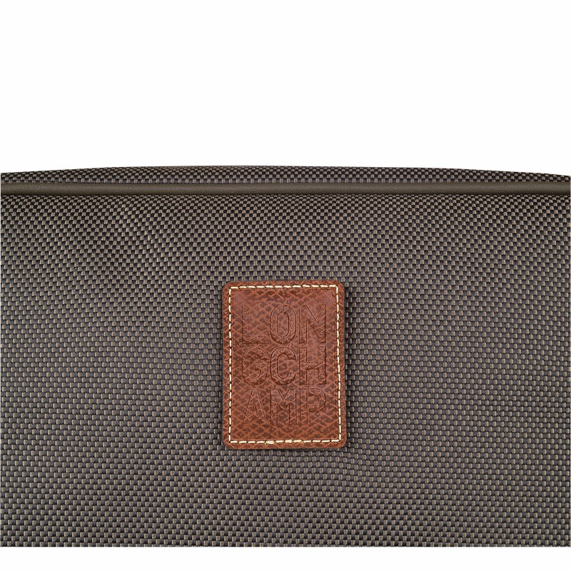 Longchamp Boxford Toiletry case - Recycled canvas Brown USA | L1034080042-